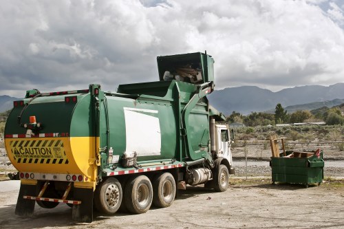 Residential waste collection in a London neighborhood